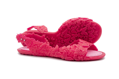 Elegant FLEXI Butterfly Neon Pink Sandals